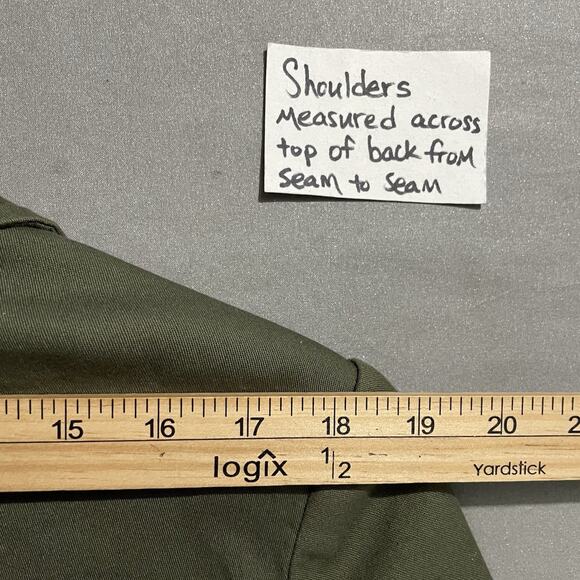 Chadwicks Jacket Womens Size 18 Olive Green Twill Two Button Blazer Army Utility - Picture 13 of 13